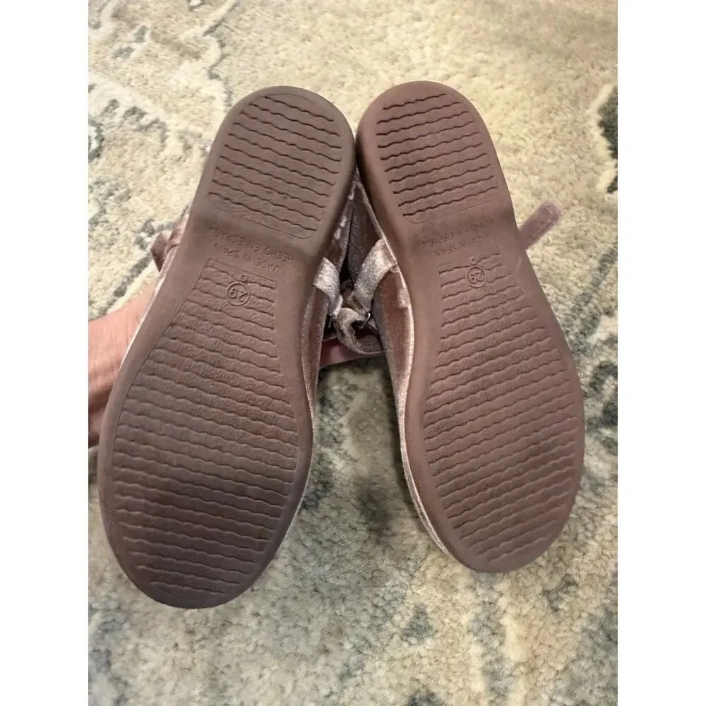 Children Chic Velvet Ballet Flat Rose Little Girls Size Sz 29 US Size 12